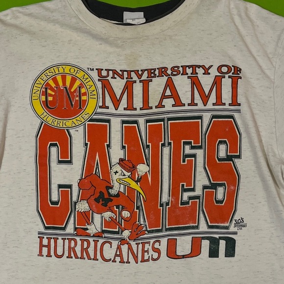 Vintage University of Miami Hurricanes T Shirt Mens XL Football 90s Sports - Picture 7 of 7